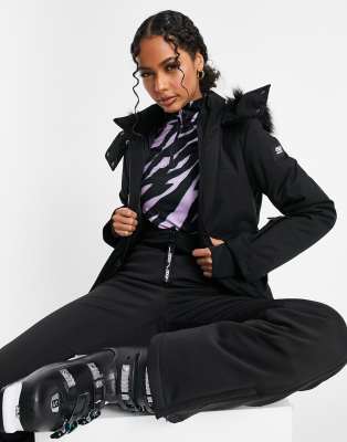 ASOS 4505 ski belted jacket with faux fur hood - Click1Get2 Black Friday