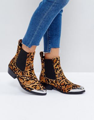 ASOS AMBERLEY Leather Western Chelsea Boots