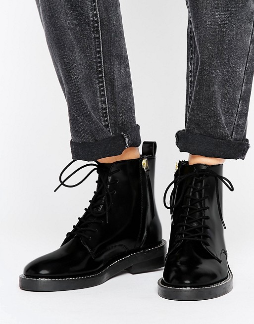 ASOS | ASOS ANTARTICA Leather Lace Up Ankle Boots