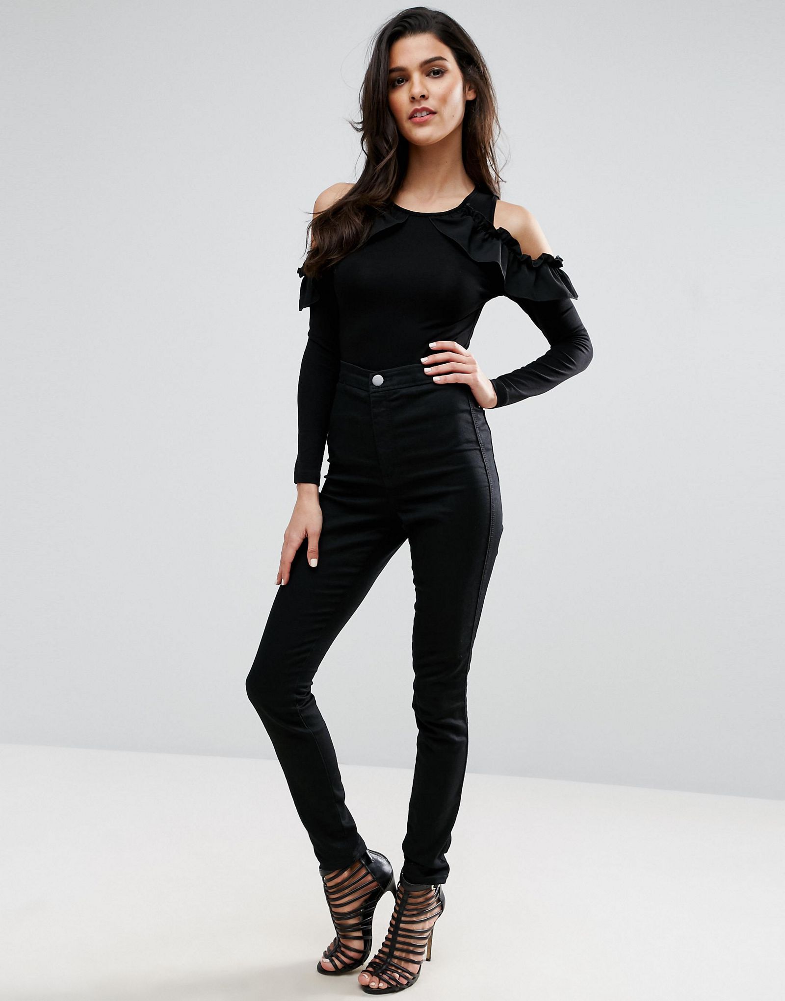 ASOS Body with Ruffle Cold Shoulder