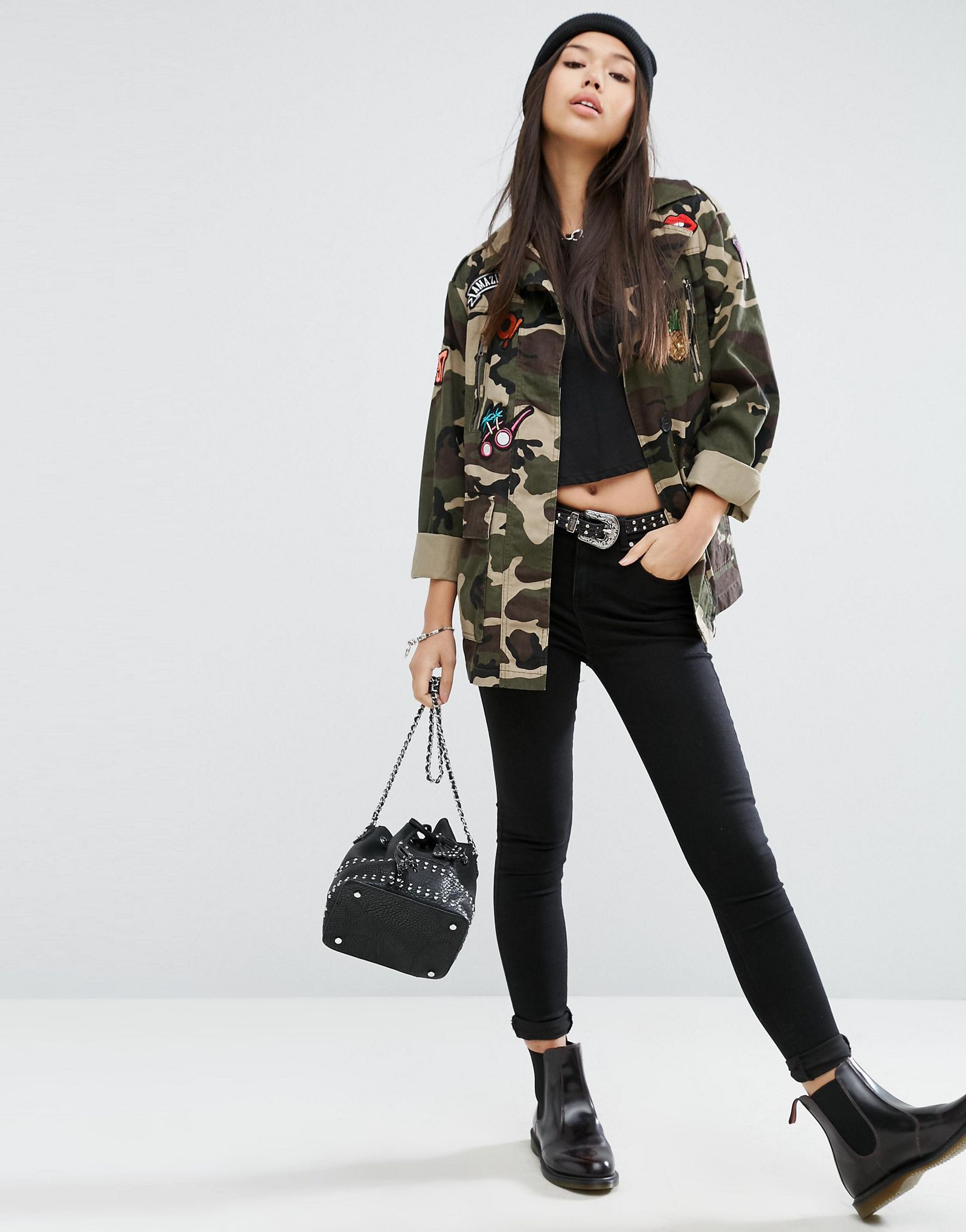 ASOS Camo Jacket With Badges