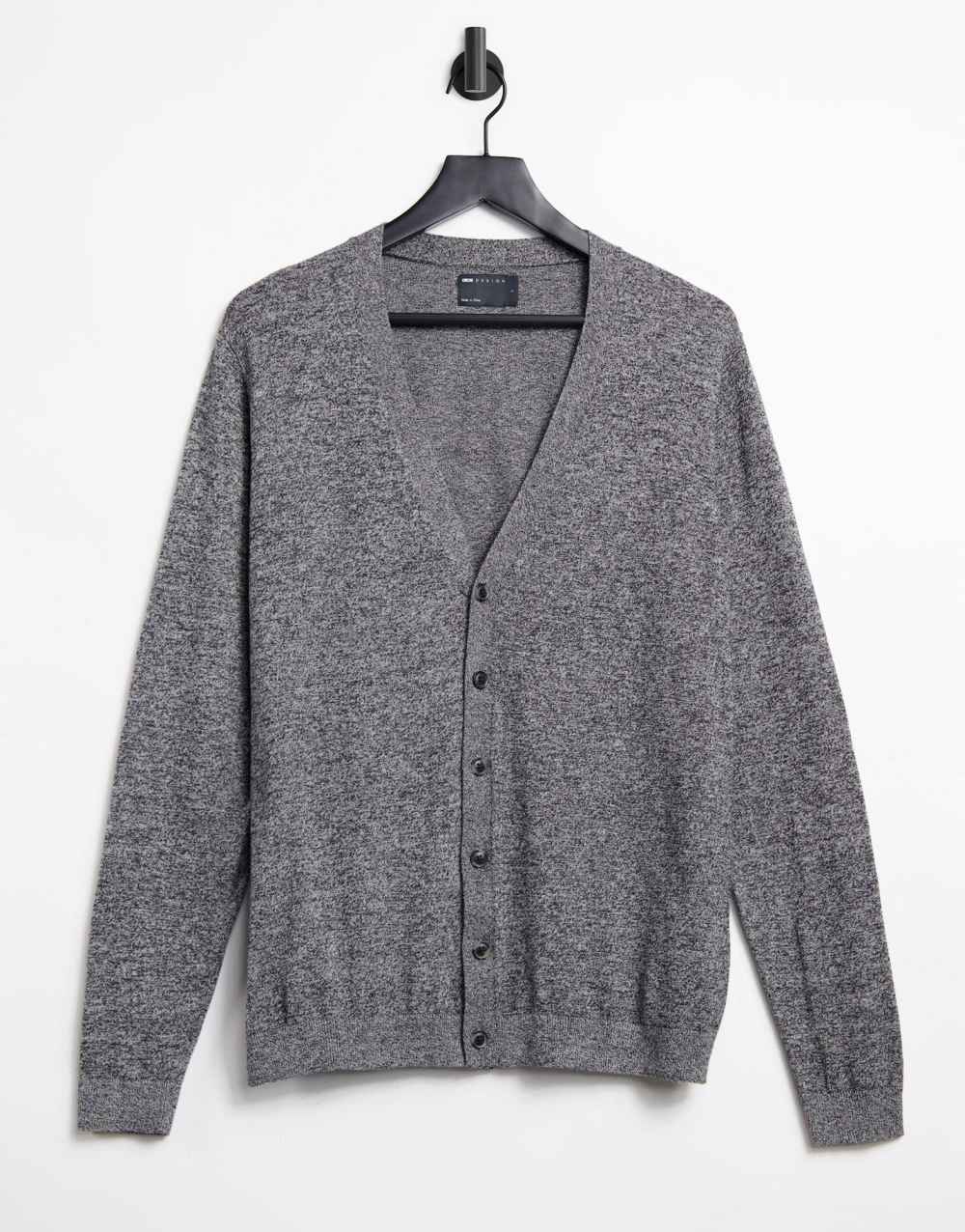 ASOS Cardigan In Black and White Twist Cotton
