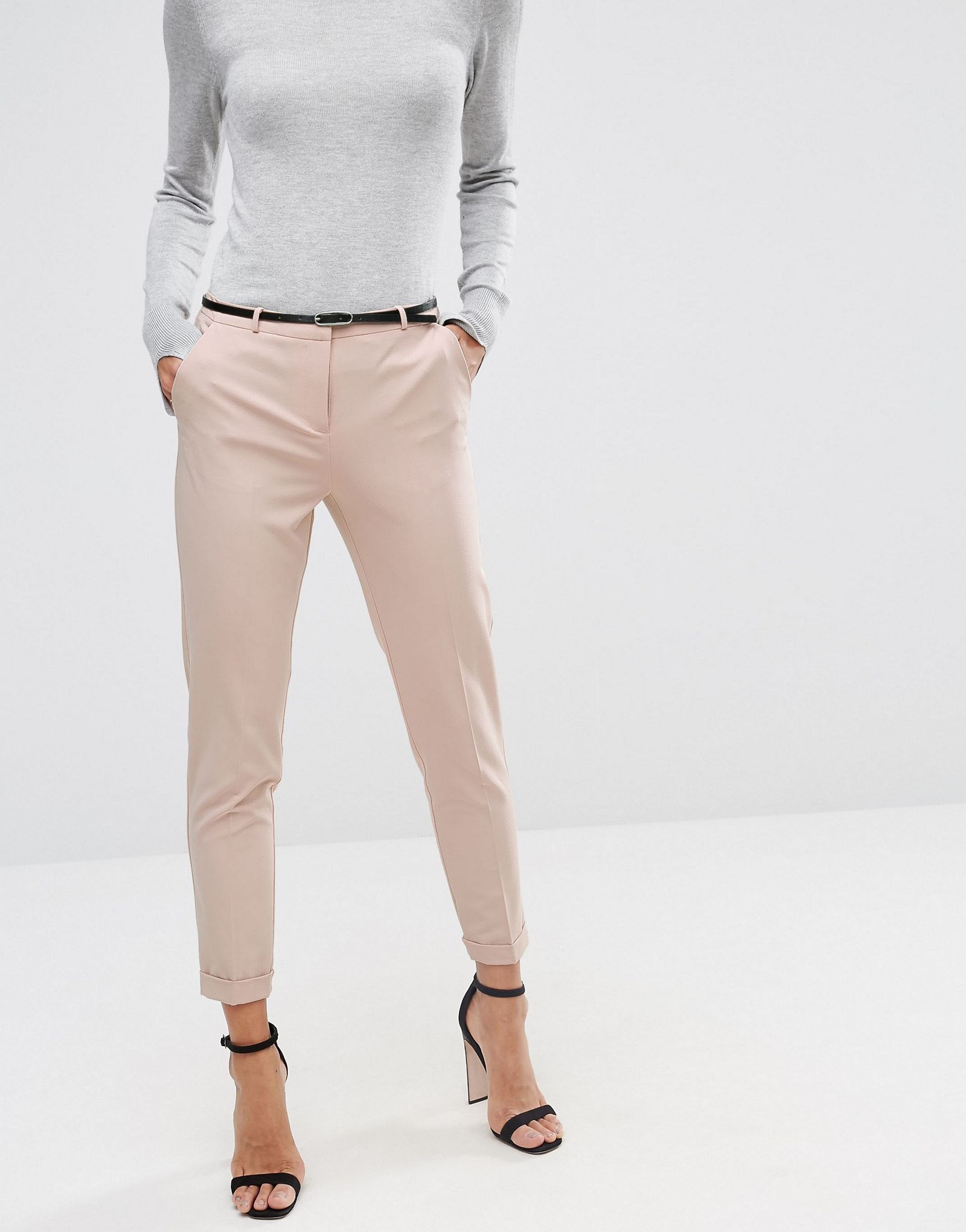ASOS Cigarette Trousers with Belt
