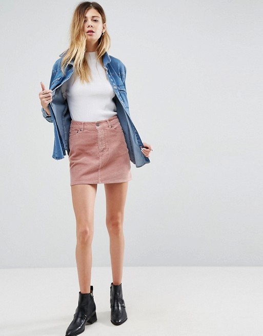 Image result for ASOS Cord Pelmet Skirt in Pale Pink