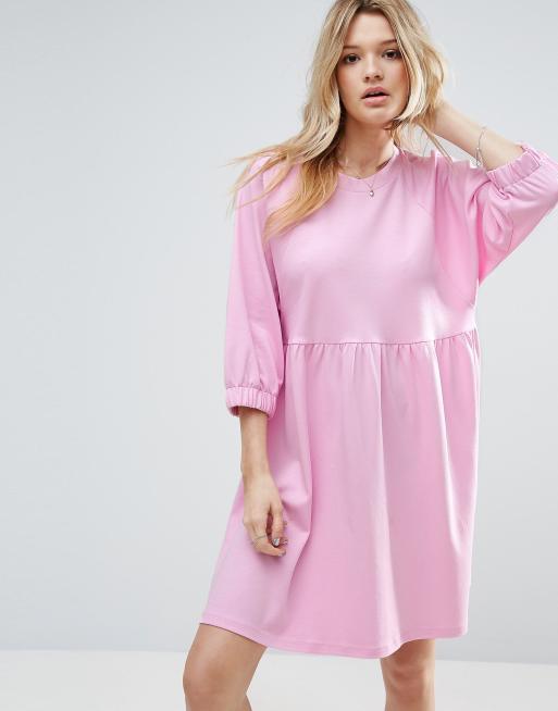 ASOS DESIGN ASOS Cotton Smock Dress With Elastic Cuff Detail