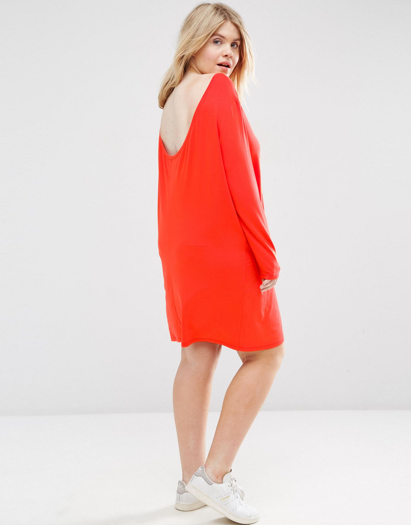 ASOS CURVE Mini Dress with Cowl Back