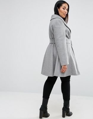 MyChicPicks - ASOS CURVE Skater Coat in Wool Blend With Oversized ...