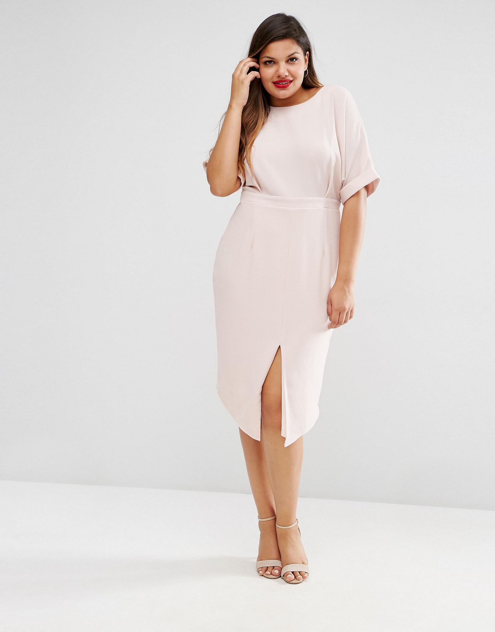 ASOS CURVE Wiggle Dress with Split Front