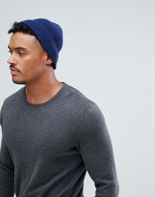 navy fisherman beanie