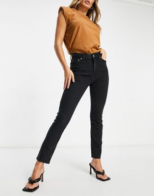 Mid rise vintage 'skinny' jeans in washed black - Click1Get2 Deals