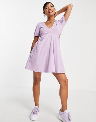 Petite cut out back mini dress in lilac - Click1Get2 Black Friday