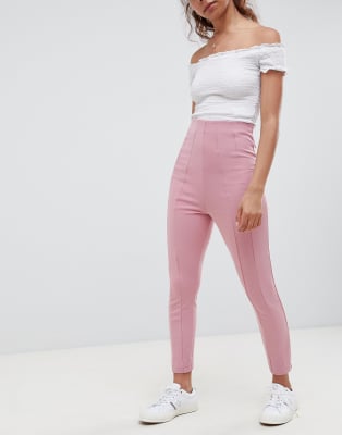 petite high waisted skinny trousers