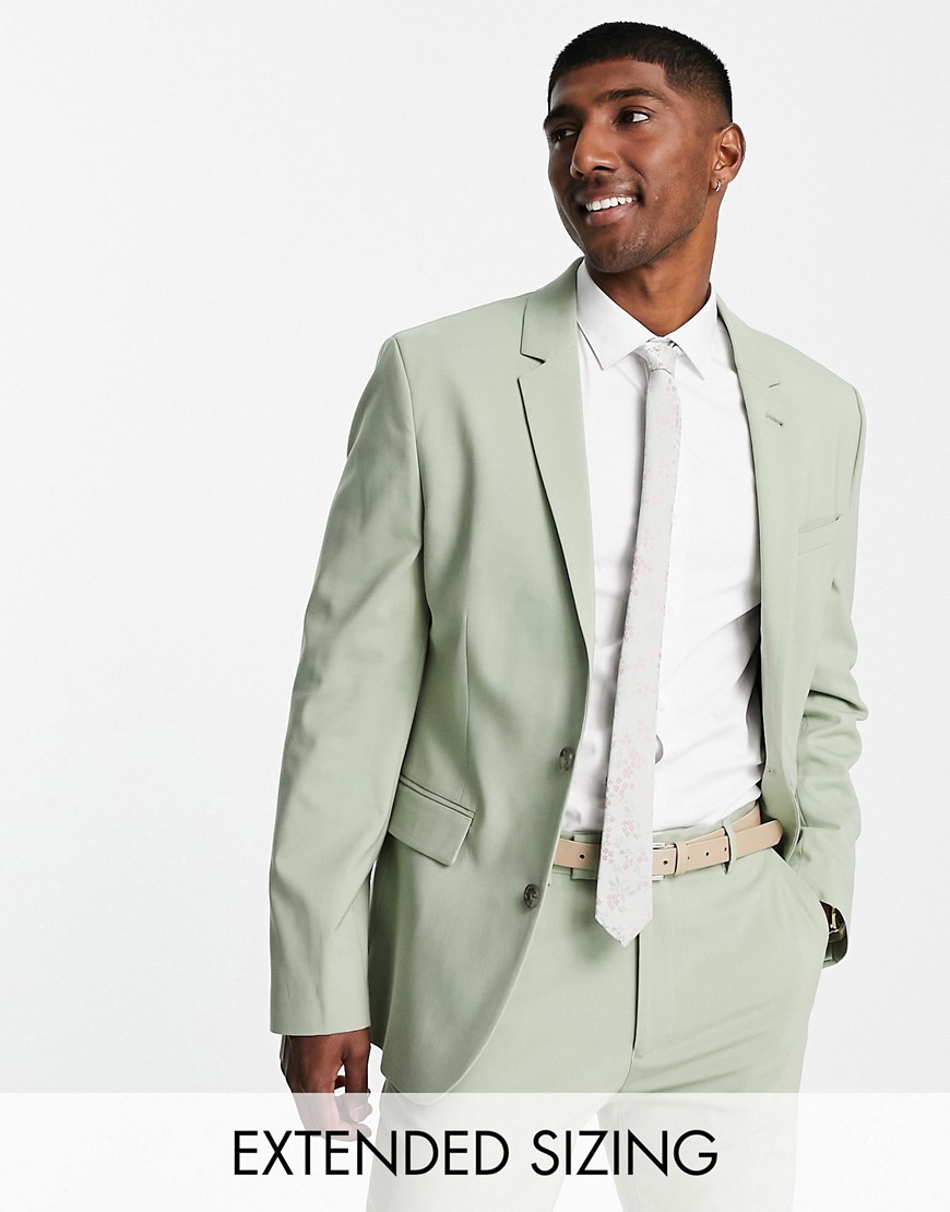 ASOS DESIGN skinny suit jacket in sage green