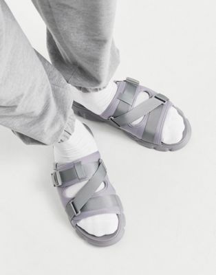 slip on tech sandal in grey