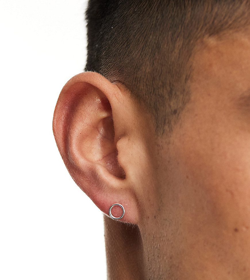 ASOS DESIGN sterling silver circular stud earing