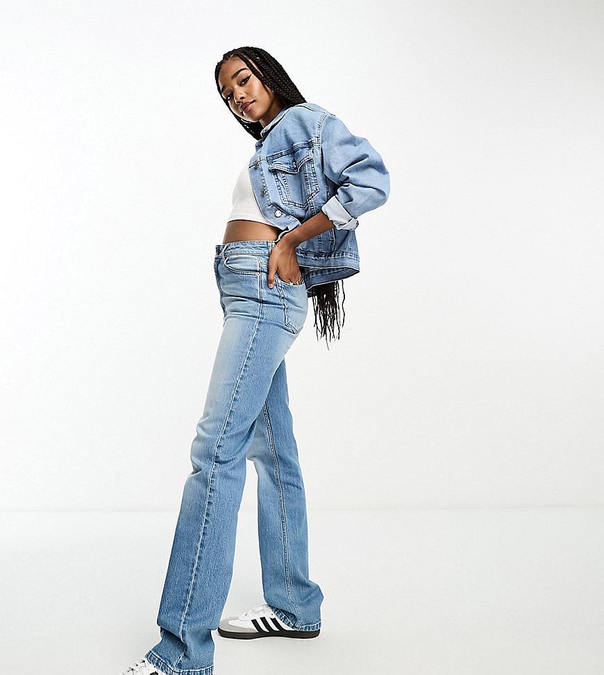 ASOS DESIGN Tall easy straight jean in mid blue
