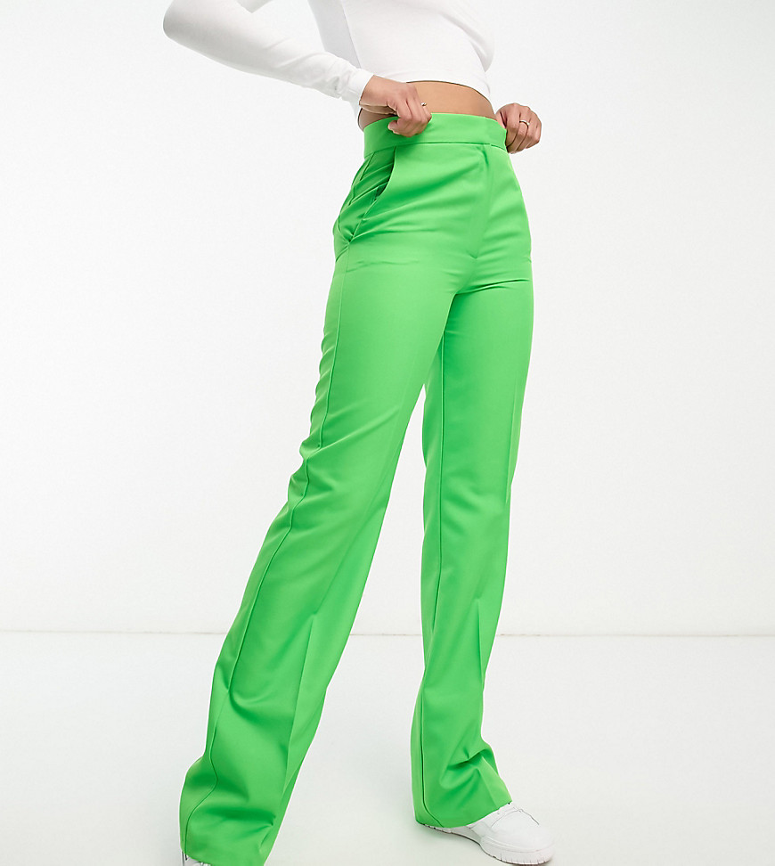 ASOS DESIGN Tall ultimate straight leg trouser in bright green