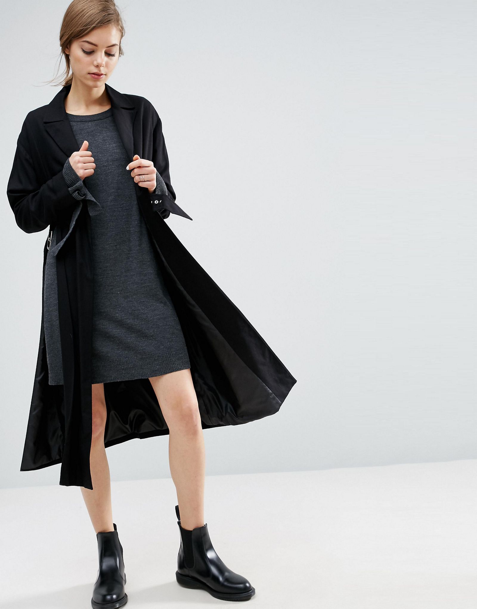 ASOS Duster With Split and Buckle Detail