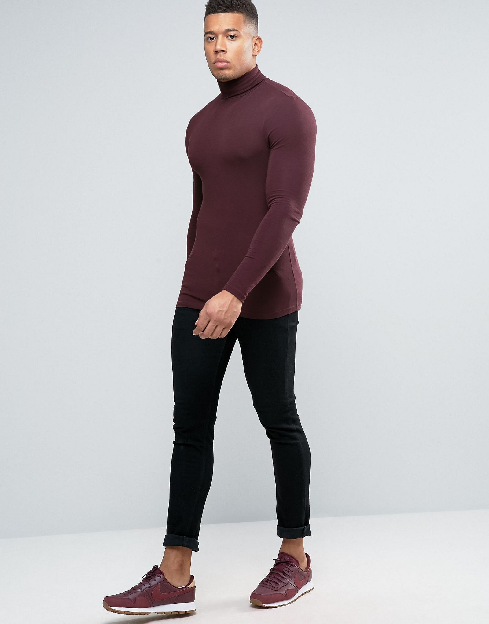 ASOS Extreme Muscle Long Sleeve T-Shirt With Roll Neck 5 Pack Save 20%