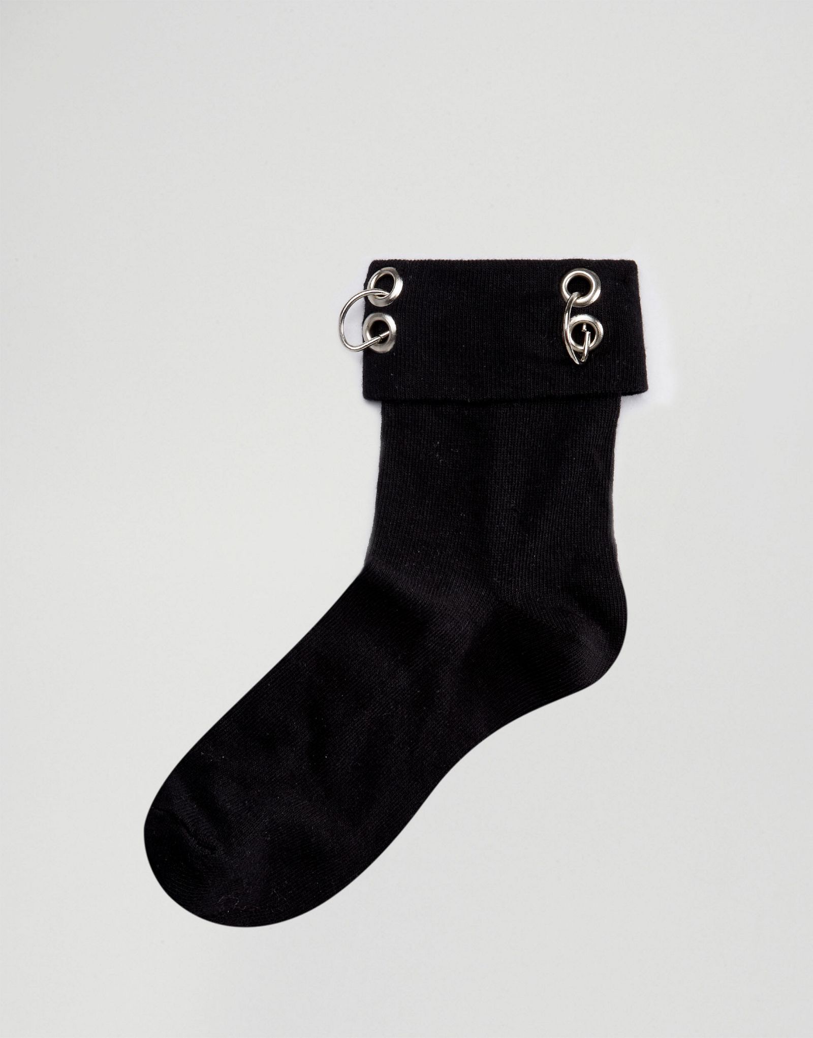 ASOS Eyelet And Ring Detail Ankle Socks