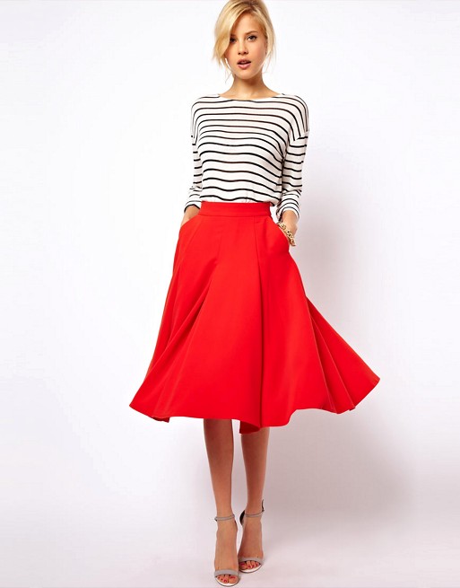 ASOS | ASOS Full Midi Circle Skirt with Pockets