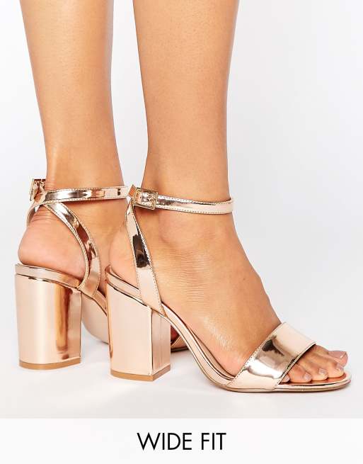 ASOS ASOS HERON Wide Fit Heeled Sandals