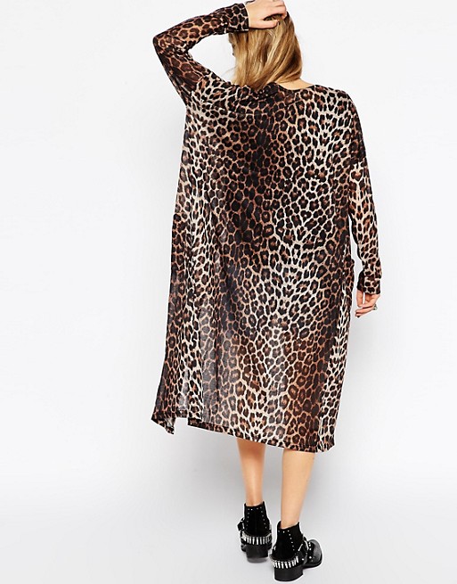 ASOS | ASOS Kimono Cardigan in Leopard Print
