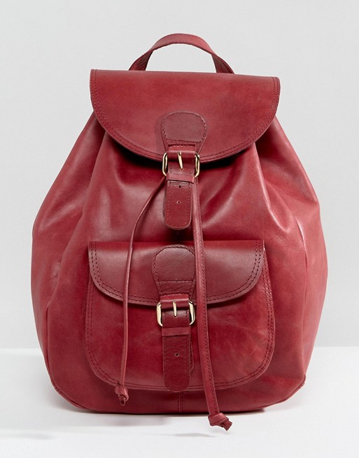 Image result for ASOS Leather Front Pocket Backpack