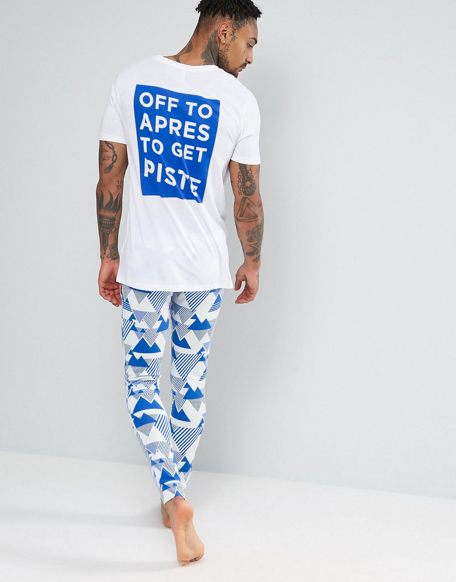 ASOS Loungewear Longline T-Shirt With Apres Back Print