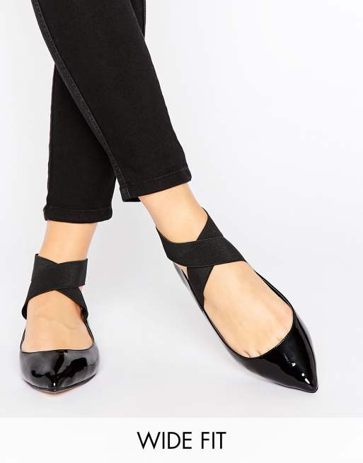 elasticated ballet flats
