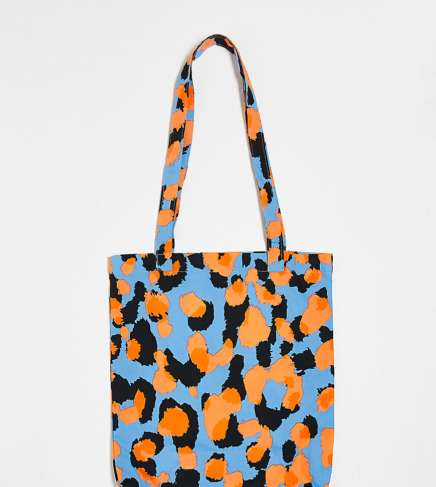 ASOS MADE IN KENYA coral animal print tote bag-Multi