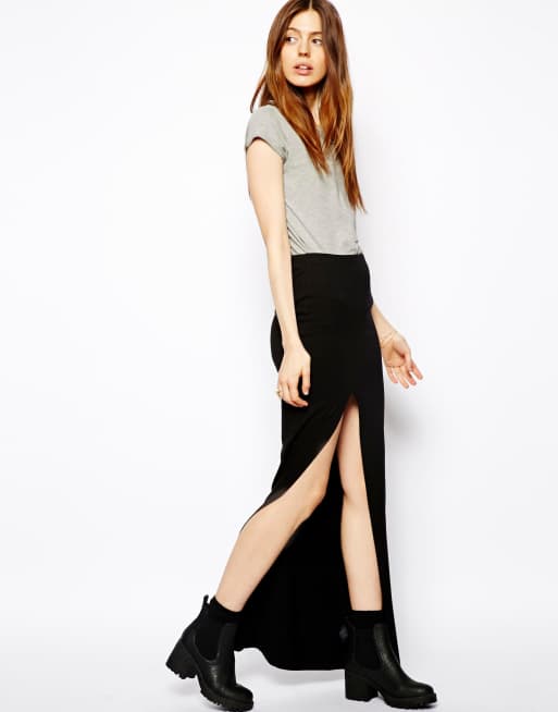 maxi skirt split leg