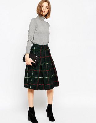 ASOS | ASOS Midi Skirt in Wool Check