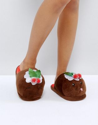 ASOS NUTTY PUDS Holidays Pudding Slippers