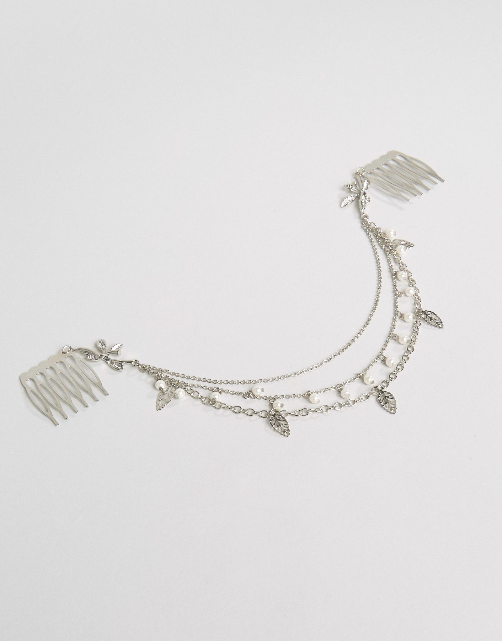 ASOS Occasion Faux Pearl Back & Front Hair Clip