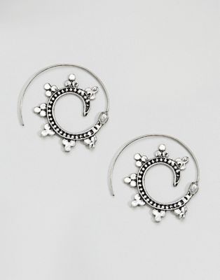 ASOS Ornate Thread Through Hoop Earrings