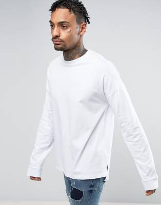 adidas skateboarding logo roll neck top in white