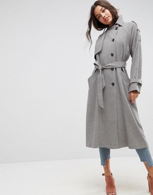 ASOS Oversized Trench in Check