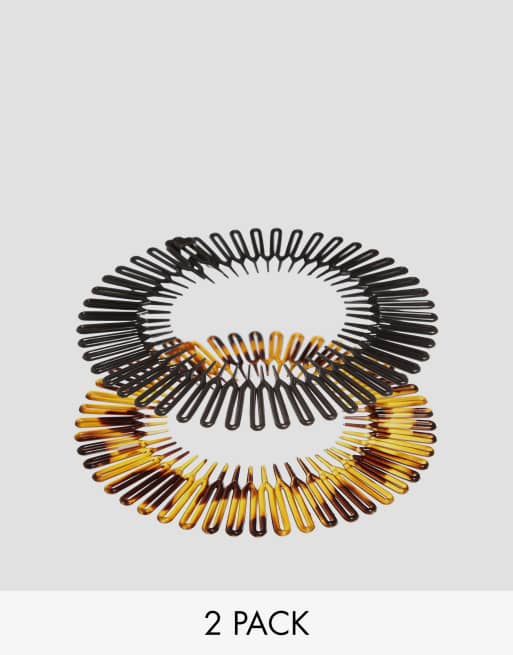 ASOS DESIGN ASOS Pack of 2 Accordion Headband