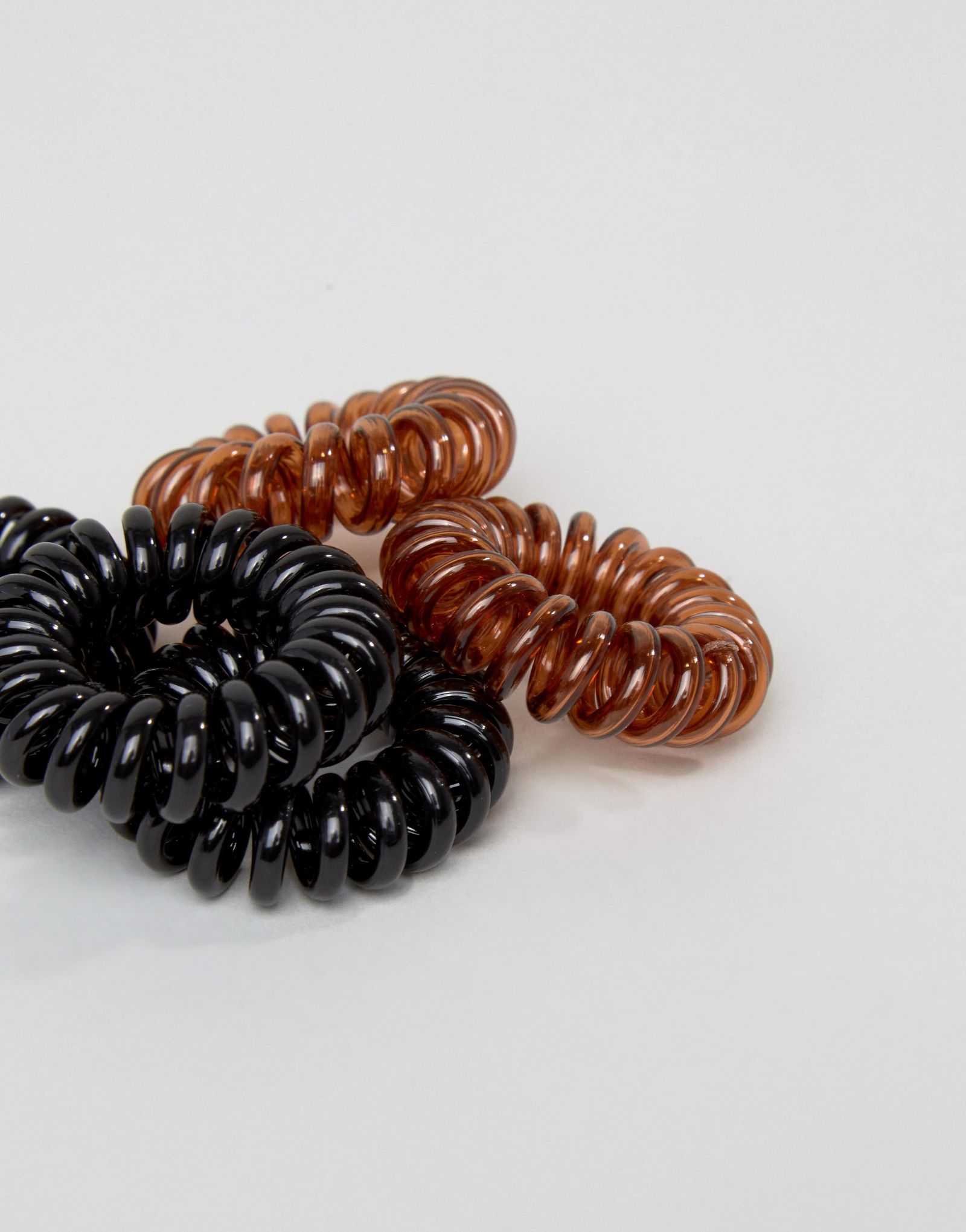 ASOS Pack of 5 Mini Black & Brown Jelly Hair Coils