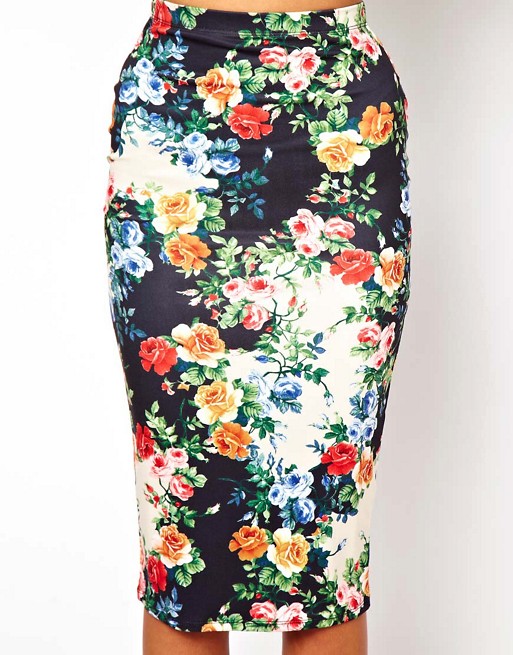 ASOS | ASOS Pencil Skirt in Floral Print