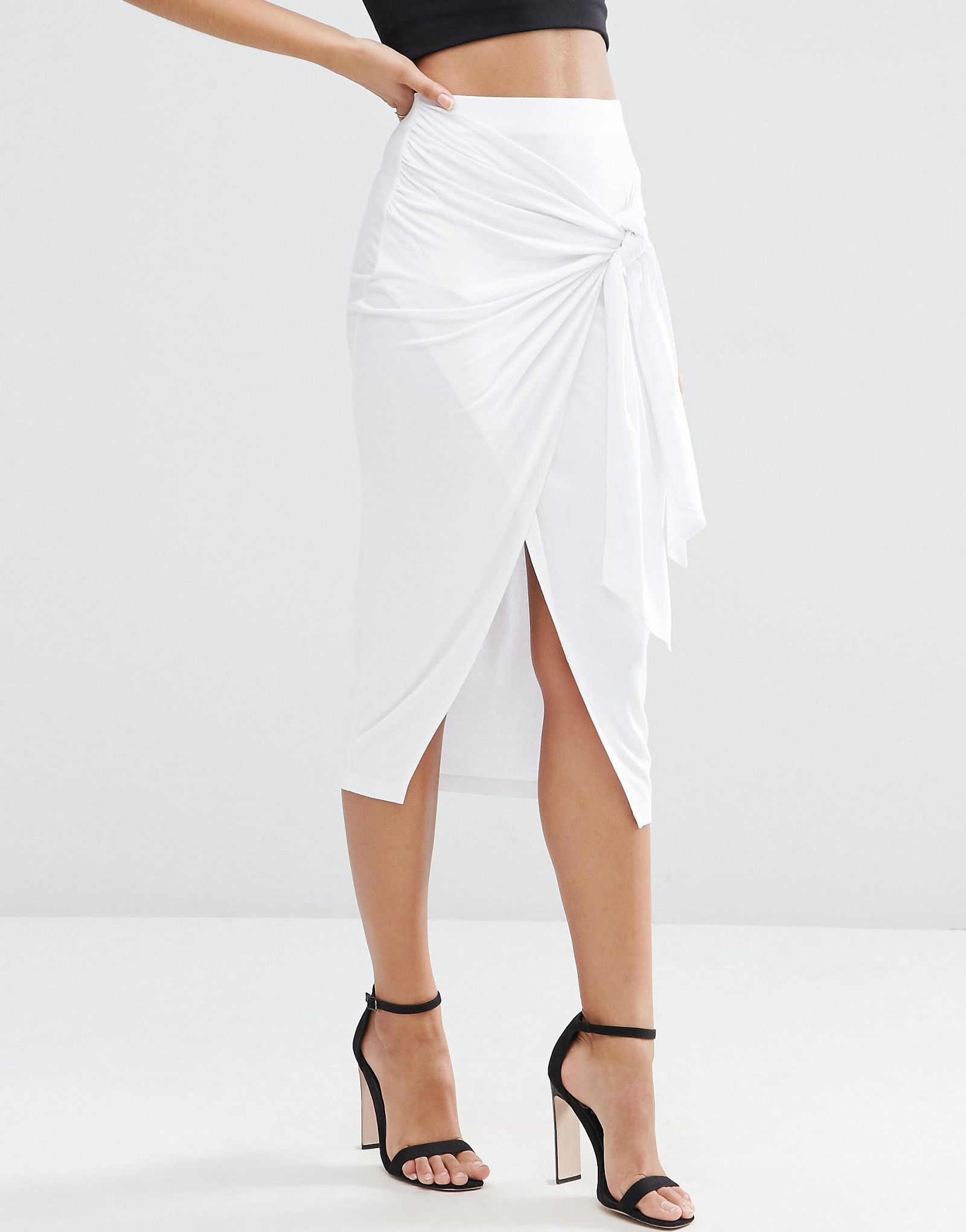 ASOS Pencil Skirt with Twist Knot