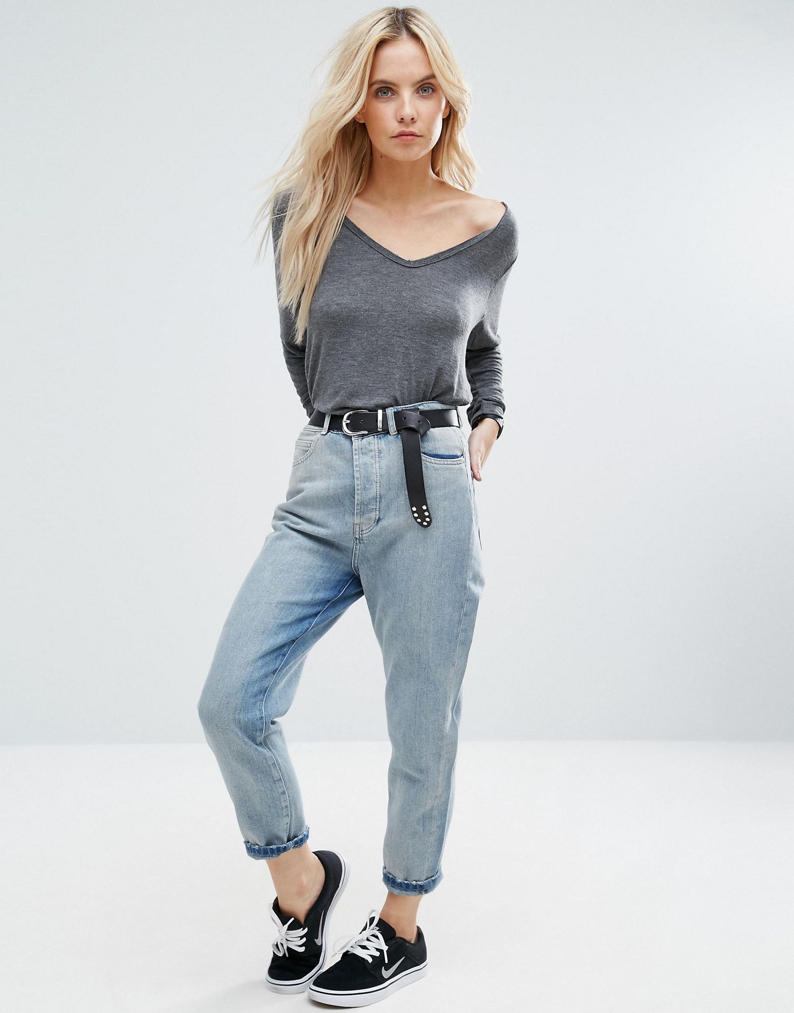 ASOS PETITE The New Forever T-Shirt With Long Sleeves and Dip Back