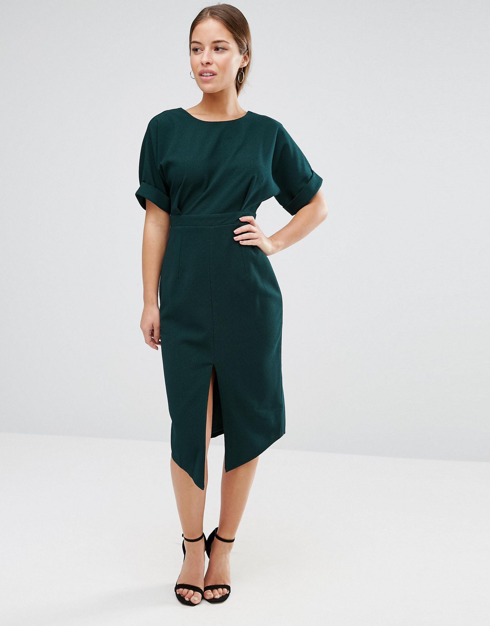 ASOS PETITE Wiggle Dress with Split Front