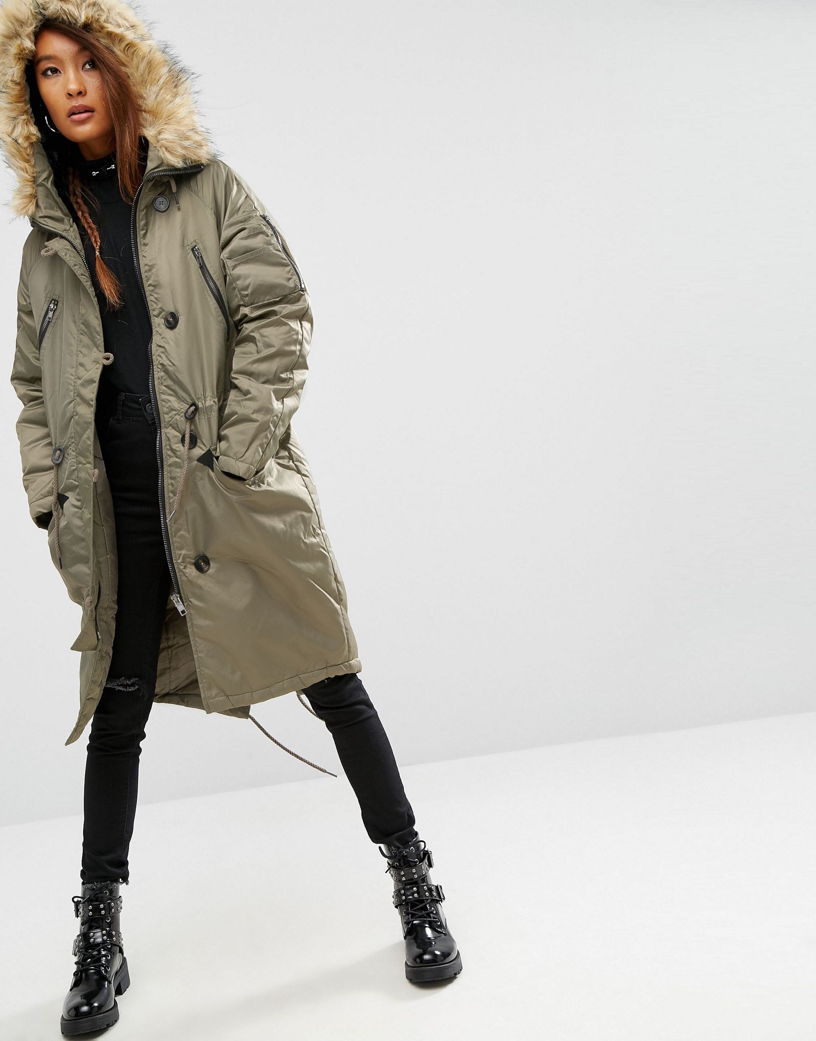 ASOS Premium Padded Parka with Fur Lined Hood