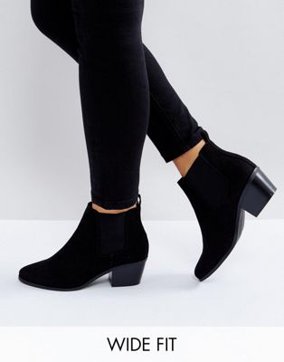 ASOS REVIVE Wide Fit Chelsea Ankle Boots