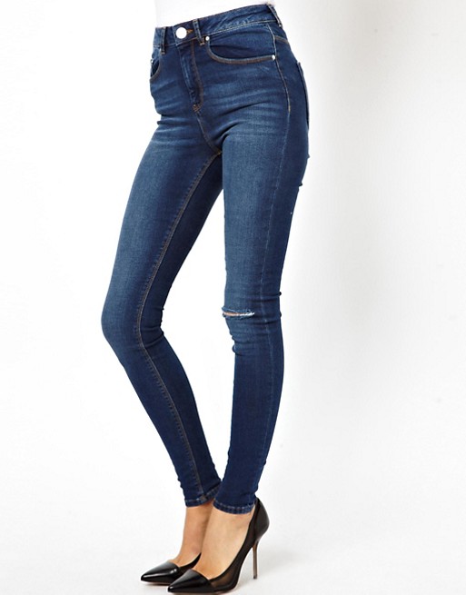 ASOS | ASOS Ridley High Waist Ultra Skinny Jeans in Faded ...