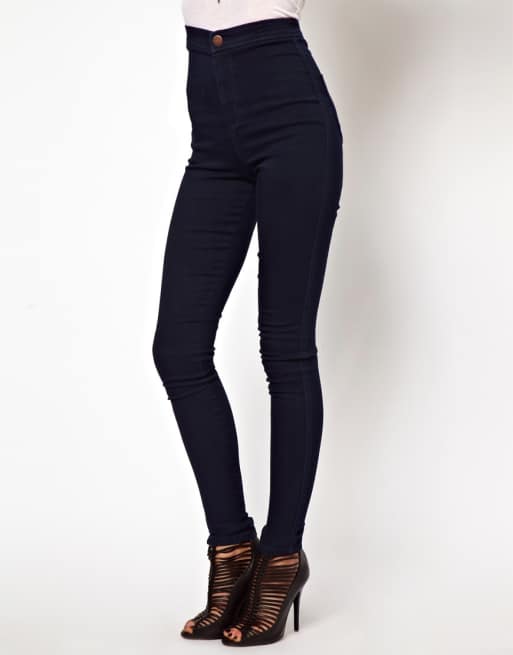 high waisted denim jeggings
