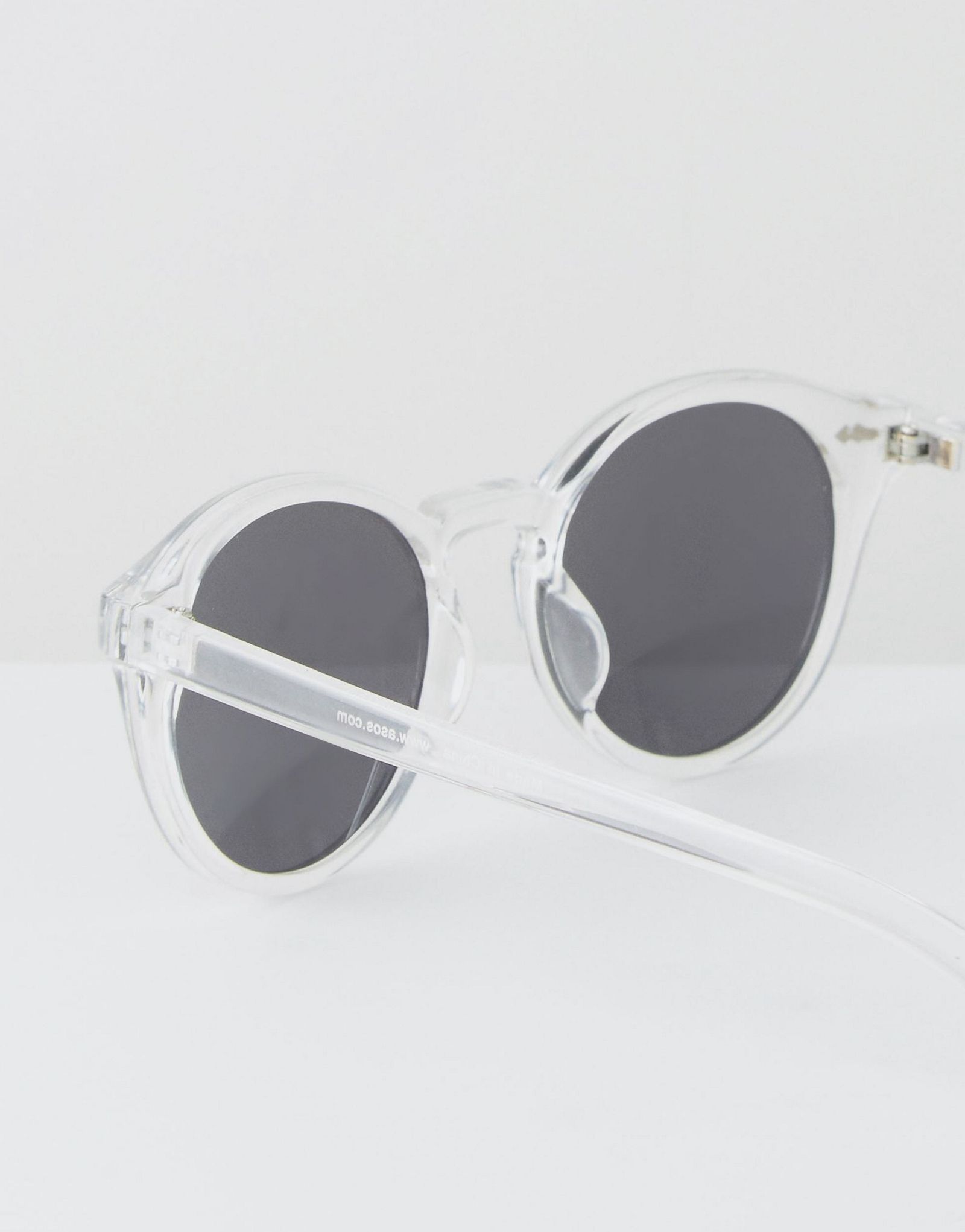 ASOS Round Sunglasses In Clear