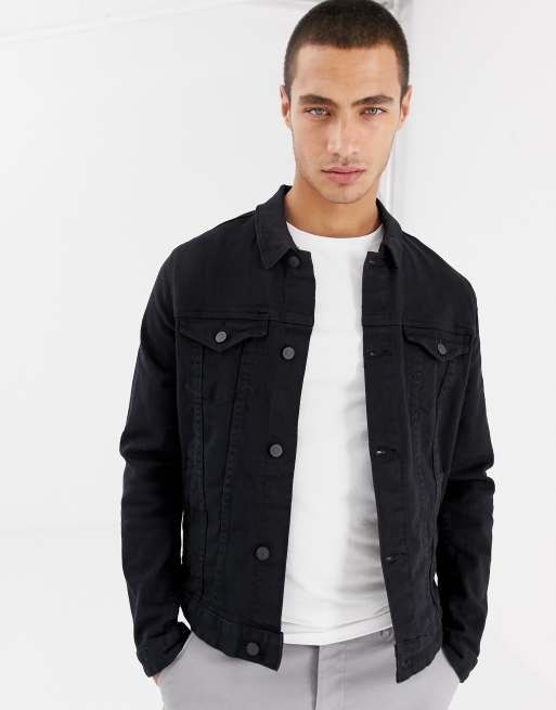 ASOS ASOS Skinny Denim Jacket in Black